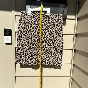 Talbots Black and Tan Cheetah Print Mini Skirt